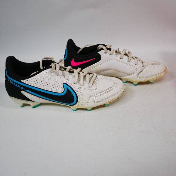 Nike Legend 9 Club FG/MG Soccer Cleats Men Size 6/Women Size 7.5 White/Blk/Blue - Picture 3 of 10